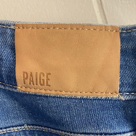 PAIGE Genevieve Flare Jeans | Petite 26 | High Rise Stretch Denim | 29” Inseam - Picture 7 of 16